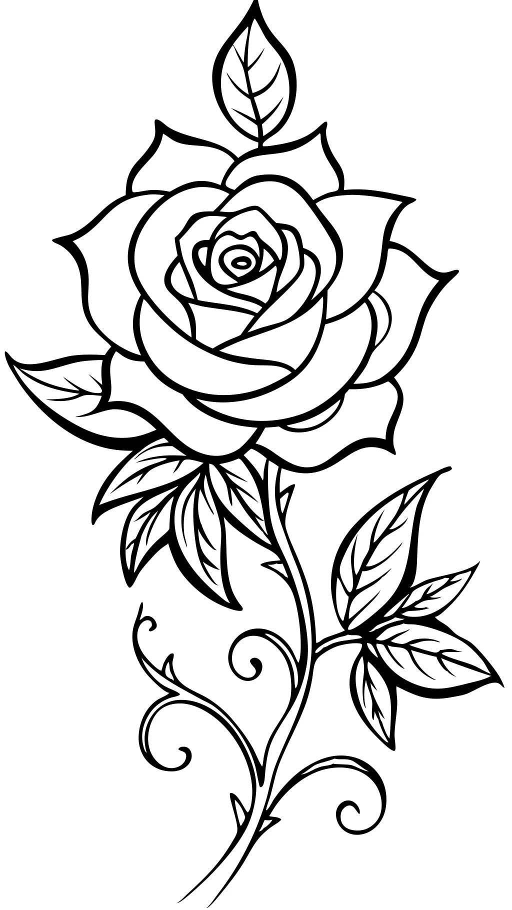 coloriages de tatouage Rose